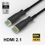 Paugge Ultra Sertifikalı AOC Fiber Hdmi 2.1 Kablo - 48Gbps, 8K 60Hz, 4K 120Hz, 4K 60Hz, eARC, HDR, D-HDR, HDCP2.3, Dolby Vision, - Seçenekler: 1 Metre, 2 Metre, 3 Metre, 5 Metre, 10 Metre, 15 Metre...