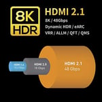 Paugge Ultra Sertifikalı AOC Fiber Hdmi 2.1 Kablo - 48Gbps, 8K 60Hz, 4K 120Hz, 4K 60Hz, eARC, HDR, D-HDR, HDCP2.3, Dolby Vision, - Seçenekler: 1 Metre, 2 Metre, 3 Metre, 5 Metre, 10 Metre, 15 Metre...