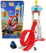 PAW Patrol Rescue Wheels - Superloop Tower, fırlatma rampalı ve takla yollu, ışık ve ses efektli, Chase canavar kamyon ve figür dahil, 3 yaşından büyük çocuklar için oyuncak