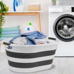 Pazar Kapısı Katlanabilir Silikon Akordiyon Çamaşır Sepeti Sele (40 Litre) - Seçenekler: 27 Litre, 40 Litre