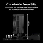 PCCOOLER RT500 TC BK CPU Hava Soğutucu, 5×6mm Isı Borusu, 120mm ARGB Fan (Hydraulic Bearing), 73.3 CFM Yüksek Hava Akışı, Intel LGA115X/1200/1700/1851 & AMD AM4/AM5 Uyumlu
