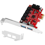 PCIE - 1X 19Pin USB 3.0 Başlık ve 2X USB-A Bağlantı Noktası, PCIE USB 3.0 5Gbps Genişletme Kartı Windows 11, 10, 8.1, 7, XP (32/64), Dahili Akıllı Güç Kontrol Teknolojisi (PCE-IN2EX2)