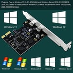 PCIE 2 Bağlantı Noktalı Süper Hızlı 5Gbps Max USB 3.1 Gen1 Tip C Kart, Windows 11, 10, 8.1, 8.0, 7, XP (32/64bit) ve Windows Server Masaüstü Bilgisayarlar, 2X USB-C 5Gbps Bağlantı Noktaları