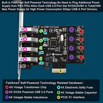 PCIE 4 Bağlantı Noktalı Süper Hızlı 5Gbps USB 3.0 Genişletme Kartı, Windows 11, 10, 8.x, 7, Vista, XP Masaüstü Bilgisayarlar, Dahili FebSmart Kendinden Güç Teknolojisi, Ek Güç Kaynağına Gerek