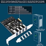 PCIE 4 Bağlantı Noktalı Süper Hızlı 5Gbps USB 3.0 Genişletme Kartı, Windows 11, 10, 8.x, 7, Vista, XP Masaüstü Bilgisayarlar, Dahili FebSmart Kendinden Güç Teknolojisi, Ek Güç Kaynağına Gerek