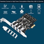 PCIE 4 Bağlantı Noktalı Süper Hızlı 5Gbps USB 3.0 Genişletme Kartı, Windows 11, 10, 8.x, 7, Vista, XP Masaüstü Bilgisayarlar, Dahili FebSmart Kendinden Güç Teknolojisi, Ek Güç Kaynağına Gerek