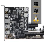 PCIe USB 3.0 5X USB-A ve 2X USB-C Bağlantı Noktaları Genişletme Kartı,PCI Express Dahili USB 3 Hub Dönüştürücü Masaüstü PCS Yükseltici Kartı için