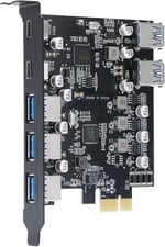 PCIe USB 3.0 5X USB-A ve 2X USB-C Bağlantı Noktaları Genişletme Kartı,PCI Express Dahili USB 3 Hub Dönüştürücü Masaüstü PCS Yükseltici Kartı için