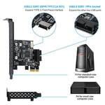 PCIE USB3.2 GEN1 Tip E Genişletme Kartı, PCI Express 1X - 20Pin Ön Panel Tip C Konnektör (A anahtar) ve 19Pin Soket, Windows XP/11/10/8/7 LINUX için D720201 Çip ile 5Gbps PCIE USB Adaptörü