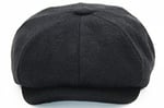 Peaky Blinders Şapka Newsboy Trend 8 Parça Kasket Siyah