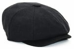 Peaky Blinders Şapka Newsboy Trend 8 Parça Kasket Siyah