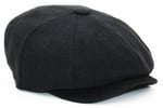 Peaky Blinders Şapka Newsboy Trend 8 Parça Kasket Siyah