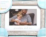 Pearhead Grandpa & Me Keepsake Rustik Resim Çerçevesi, Babalar Günü Hediyesi Büyükbaba için Eskitilmiş