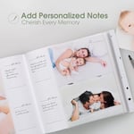 Pearhead Hello Baby Fotoğraf Albümü, Yeni ve Bekleyen Ebeveynler için Bebek Kitabı Hatırası, Cinsiyetsiz Bebek Aksesuarı, 200 Fotoğraf Tutar, Siyah ve Altın Puantiyeli