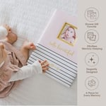 Pearhead Hello Baby İlk 5 Yıl Hatıra Defteri, yeni ve bebek bekleyen ebeveynler için kız bebek hatırası, hamilelik ve dönüm noktası günlüğü, pembe