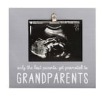 Pearhead Sonogram Fotoğraf Çerçevesi Büyükanne ve Büyükbaba için Bebek Hatıra Resim Çerçevesi, Hamilelik Duyurusu, Bebeğin İlk Noel Hediyeleri, Tatil Hediyeleri, Bebek Tatil Hediyeleri, Gri