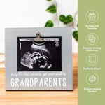 Pearhead Sonogram Fotoğraf Çerçevesi Büyükanne ve Büyükbaba için Bebek Hatıra Resim Çerçevesi, Hamilelik Duyurusu, Bebeğin İlk Noel Hediyeleri, Tatil Hediyeleri, Bebek Tatil Hediyeleri, Gri