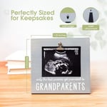 Pearhead Sonogram Fotoğraf Çerçevesi Büyükanne ve Büyükbaba için Bebek Hatıra Resim Çerçevesi, Hamilelik Duyurusu, Bebeğin İlk Noel Hediyeleri, Tatil Hediyeleri, Bebek Tatil Hediyeleri, Gri