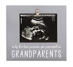 Pearhead Sonogram Fotoğraf Çerçevesi Büyükanne ve Büyükbaba için Bebek Hatıra Resim Çerçevesi, Hamilelik Duyurusu, Bebeğin İlk Noel Hediyeleri, Tatil Hediyeleri, Bebek Tatil Hediyeleri, Gri