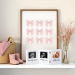 Pearhead Triple Sonogram Hatıra Fotoğraf Çerçevesi, Bebek Hatıra Resim Çerçevesi, Cinsiyetsiz Bebek Kreş Dekoru, Anneler Günü Aksesuarı, Beyaz
