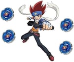 PECULIAR Metal Fusion Clash of Tornado Speed Top Stadyum Savaşı 4 Beyler ve 2 Fırlatıcı Tek Pakette (Çok Renkli)
