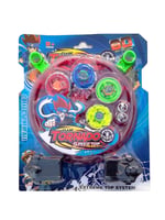 PECULIAR Metal Fusion Clash of Tornado Speed Top Stadyum Savaşı 4 Beyler ve 2 Fırlatıcı Tek Pakette (Çok Renkli)