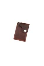 PELLE CRAFT EL YAPIMI MİNİMAL DİKEY KARTLIK KAHVERENGİ CRAZY