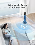 PELONIS Kule Fan, Uzaktan Kumanda, 38dB Fısıltı Sessizliği, 5 Hız Kademesi ve 4 Mod, LED Ekran, 15h Zamanlayıcı, 90° Salınım