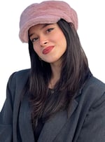 Peluş Kaptan Şapka Bere Kışlık Suni Kürklü Denizci Şapkası, Standart, mollykaptandenızcısapka, Pembe, Kadın