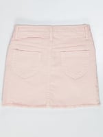 Pembe Denim Mini Kız Çocuk Etek