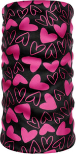 Pembe Kalp Desenli Boyunluk Bandana