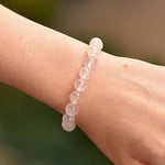 Pembe Kuvars Taşı Bileklik (10 mm) - Taş Sandığı