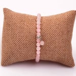 Pembe Kuvars Taşı Bileklik (6 mm) - Taş Sandığı