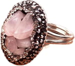 Pembe Kuvars Taşı Yüzük - Ayarlamalı - Taş Sandığı