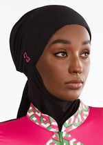 Pembe Logo Nakışlı Deniz Tesettür Bone STANDART
