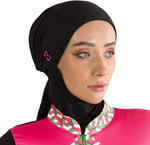 Pembe Logo Nakışlı Deniz Tesettür Bone STANDART