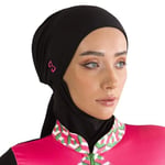 Pembe Logo Nakışlı Deniz Tesettür Bone STANDART