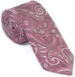 Pembe Şal Motif Desen Kravat Mendil Set