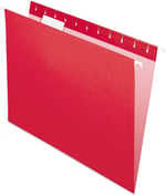 Pendaflex Geri Dönüşümlü Askılı Klasörler, Mektup Boyutu, Kırmızı, 1/5 Kesim, 25/BX (81608)