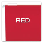 Pendaflex Geri Dönüşümlü Askılı Klasörler, Mektup Boyutu, Kırmızı, 1/5 Kesim, 25/BX (81608)