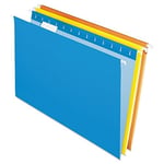 Pendaflex Geri Dönüşümlü Askılı Klasörler, Yasal Boyut, Çeşitli Renkler, 1/5 Kesim, 25/BX (81632)