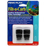 Penn-Plax Filt-a-Carb Yedek Aktif Karbon Medya Kartuşları (2'li Paket) - Çok Gözenekli ve Çakıl Altı 