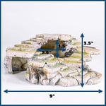 Penn-Plax Shale Step Ledge and Cave Hide-Out Akvaryum, Suni Reçine - Seçenekler: Medium (Pack of 1), Small (Pack of 1), Large