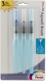 Pentel Arts Aquash sulu boya fırçası, ince uç, 3 paket boyunda, 0,5 çeşit - Seçenekler: 3 adet, çeşitli, çeşitli 4 adet, Kutu içinde hediye seti...