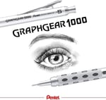 Pentel Graphgear 1000 Metal Gövdeli, Gizli Uçlu, Teknik Çizim ve Yazı İçin Mekanik Kurşun Kalem, 0.5 mm, Orijinal Kutusunda