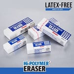 Pentel Hi-Polimer Blok Silgi, Küçük, 48 Silgi Kutusu (ZEH-05), Beyaz