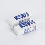 Pentel Hi-Polimer Blok Silgi, Küçük, 48 Silgi Kutusu (ZEH-05), Beyaz