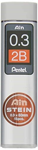 Pentel Mekanik Kurşun Kalem Ucu, 15 Adet, 0.3 mm, 2B - Seçenekler: 2B, B, H, HB