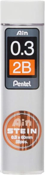 Pentel Mekanik Kurşun Kalem Ucu, 15 Adet, 0.3 mm, 2B - Seçenekler: 2B, B, H, HB