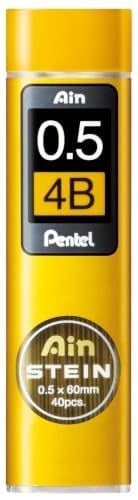 Pentel Mekanik Kurşun Kalem Ucu, 40 Adet, 0.5 mm, 4B